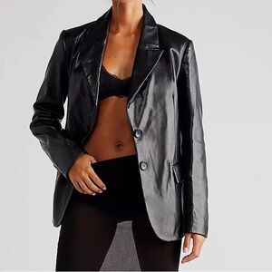 NWOT We the Free Stevie Blazer - Faux Leather